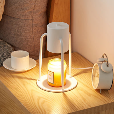 Contemporary Creative Cylinder Iron 1-Light Melting Wax Table Lamp For Bedroom