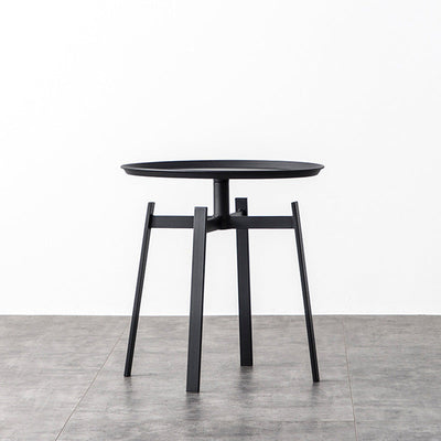 Modern Minimalist Round Iron Coffee Table 4-Legs For Living Room