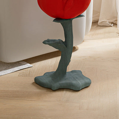 Contemporary Creative Red Rose Flower Shape Fiberglass Coffee Table For Living Room