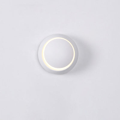 Modern Minimalist Round Rotatable Aluminum PC LED Wall Sconce Lamp For Bedroom