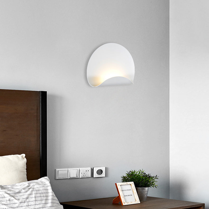 Contemporary Scandinavian Iron Folding Semicircle LED Wall Sconce Lamp For Living Room