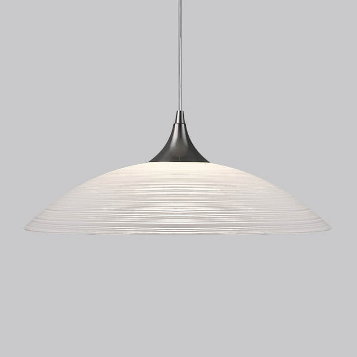 Minimalist Jade White Glass Round Flying Saucer Design 1-Light Pendant Light