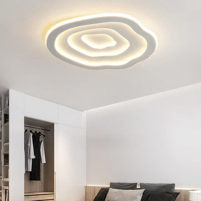 Modern Minimalist Multi-Layer Cloudy Iron Acrylic LED Flush Mount Ceiling Light For Living Room