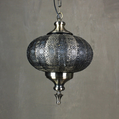 Traditional Colonial Lantern Iron 1-Light Pendant Light For Living Room