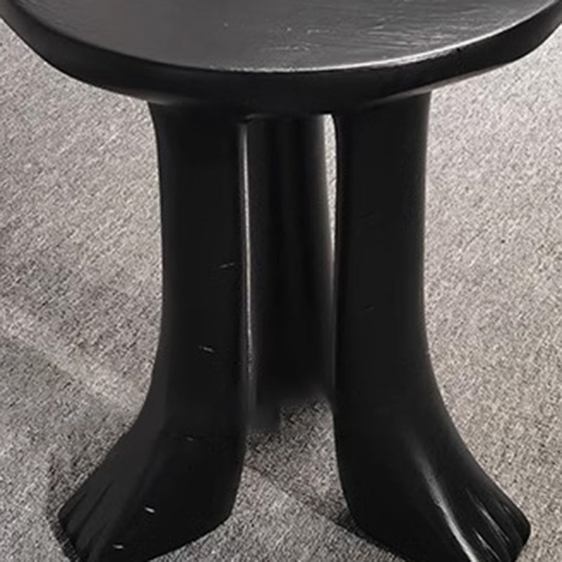 Traditional Japanese Round Plastic Side Table 1-Tier For Living Room