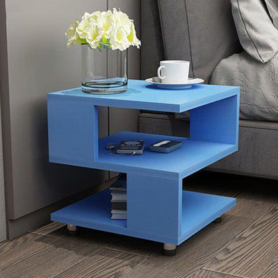 Contemporary Creative Square Cube Plate Side Table 3-Tier For Bedside