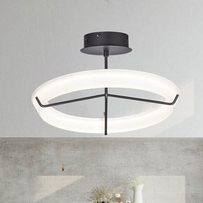 Modern Simplicity Iron Cirque LED Pendant Light For Living Room