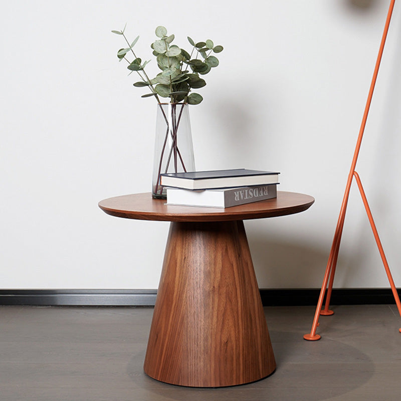 Modern Minimalist Round Wood Coffee Table For Living Room