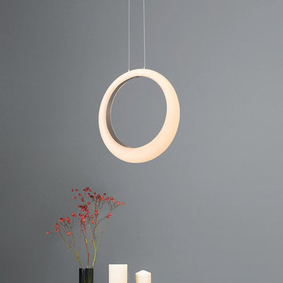 Modern Minimalist PE Circle Moon LED Pendant Light