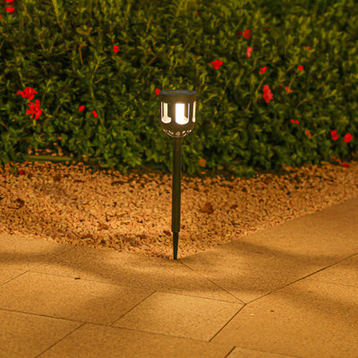 Modern Simplicity Solar Waterproof ABS PMMA Polycrystalline Silicon Cylinder LED Landscape Light Outdoor Light For Garden