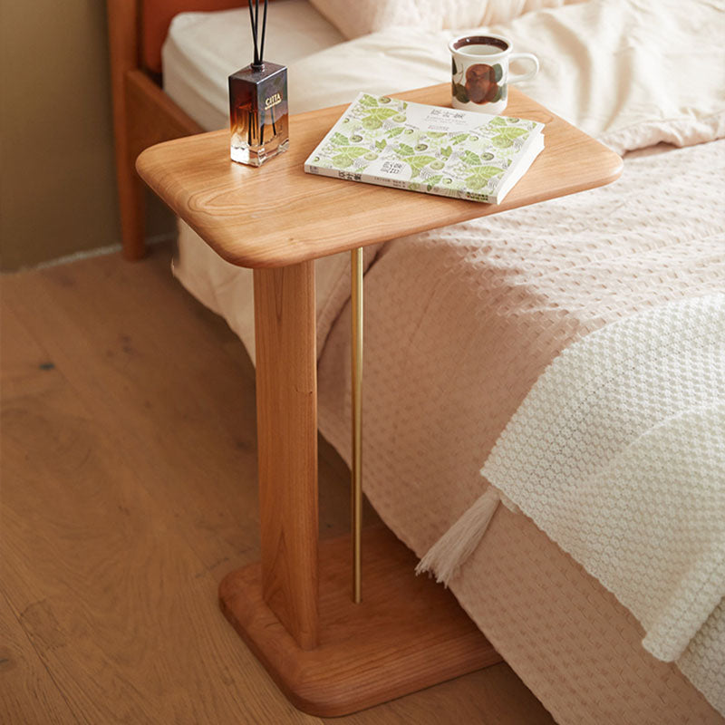 Modern Minimalist Square Wood End Table For Living Room