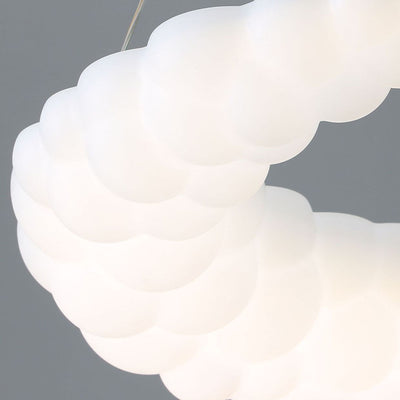 Plafonnier encastré à LED en forme de croissant blanc lait minimaliste nordique 