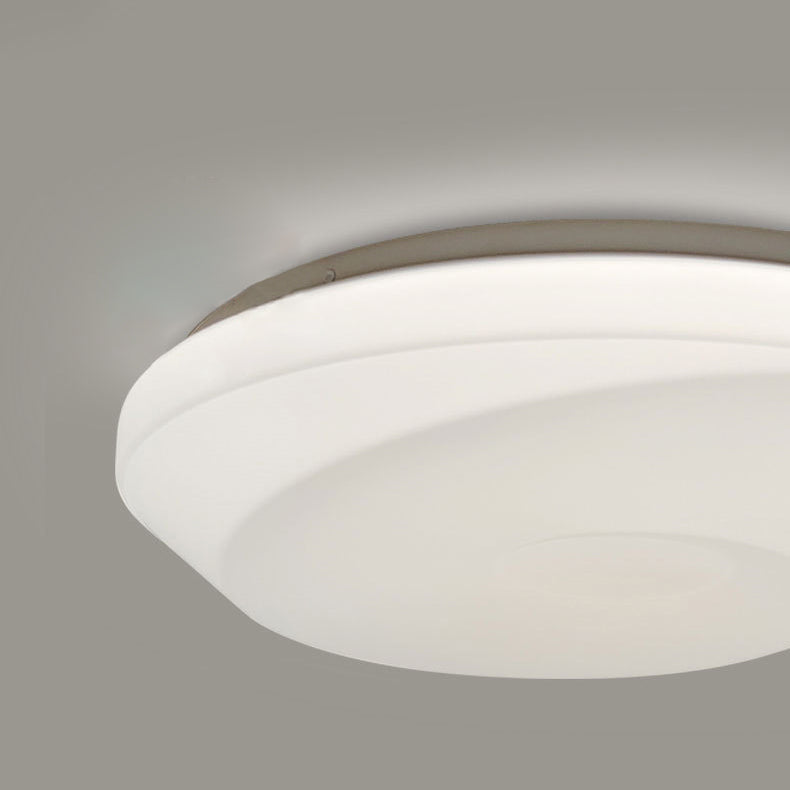 Contemporary Simplicity Acrylic Round Shade Iron LED Flush Mount Ceiling Light For Living Room