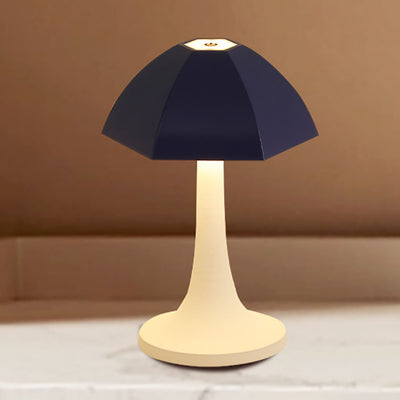 Contemporary Creative Iron Mushroom PE LED USB Table Lamp For Bedroom