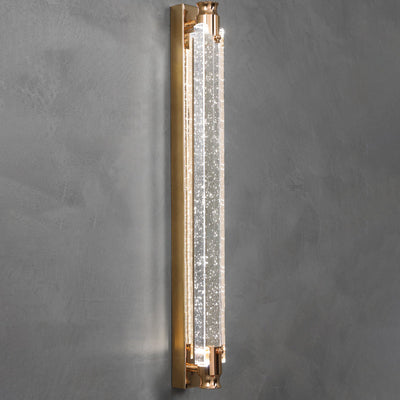 Modern Luxury Iron Crystal Strip Cubic LED Wall Sconce Lamp For Living Room