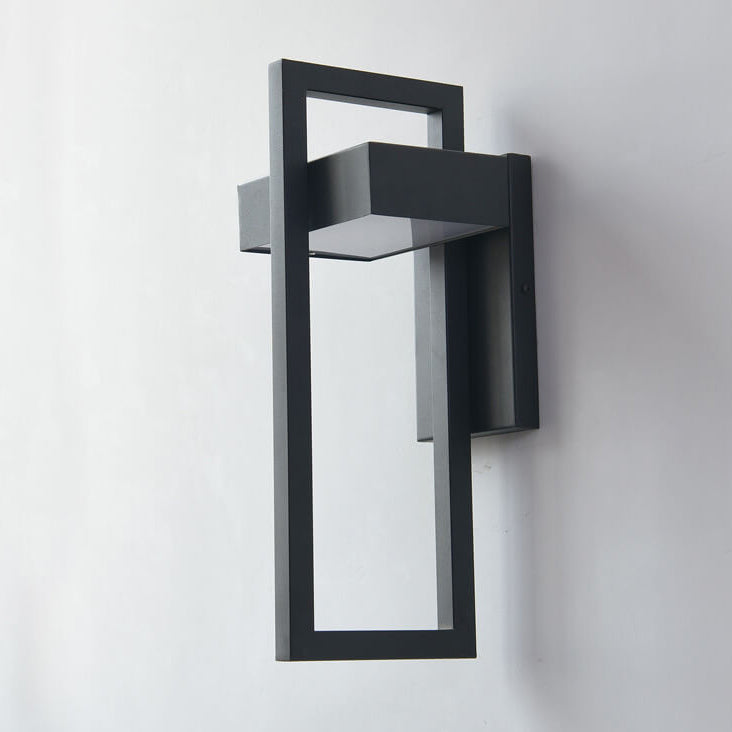 Modern Minimalist Geometric Frame Stainless Steel LED Waterproof Wall Sconce Lamp For Outdoor Patio