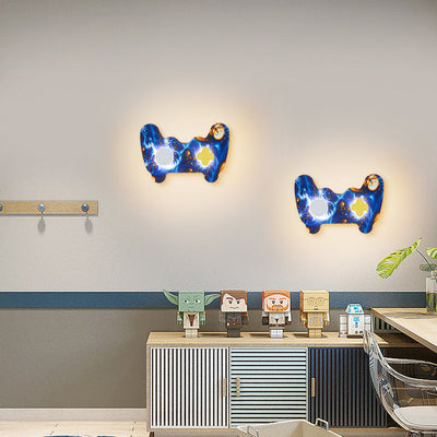 Contemporary Creative Iron Acrylic Cartoon LED Wall Sconce Lamp For Living Room