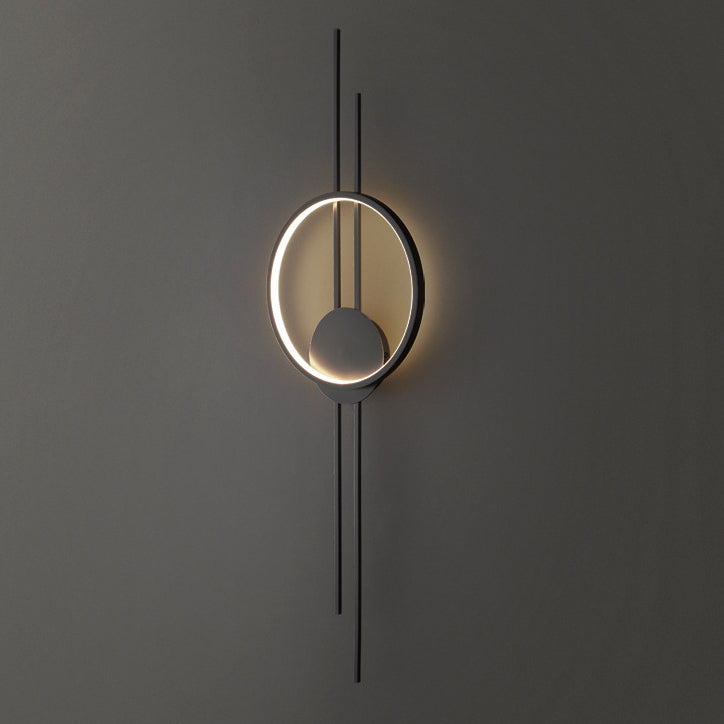 Modern Minimalist Asymmetric Copper Acrylic LED Wall Sconce Lamp For Living Room