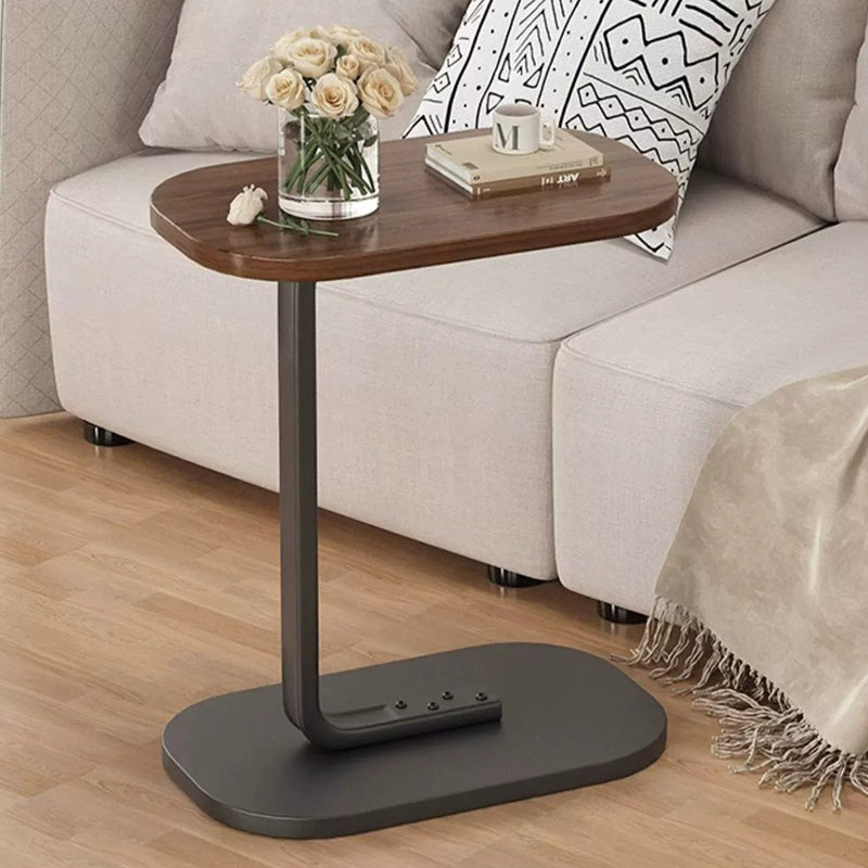 Modern Minimalist Rectangular PVC Artificial Panel End Table For Living Room