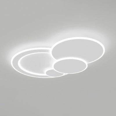 Modern Minimalist Round Acrylic Iron LED Flush Mount Ceiling Light For Living Room