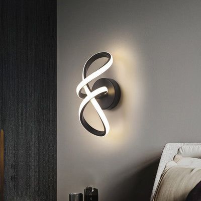 Modern Minimalist Bow Metal Acrylic LED Wall Sconce Lamp For Living Room