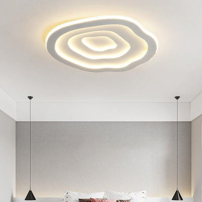 Modern Minimalist Multi-Layer Cloudy Iron Acrylic LED Flush Mount Ceiling Light For Living Room