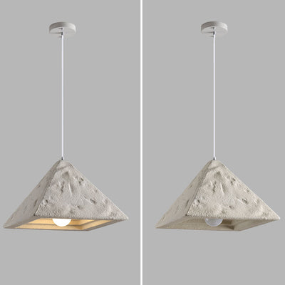 Contemporary Nordic Plexiglas Triangular Tapered 1-Light Pendant Light For Dining Room