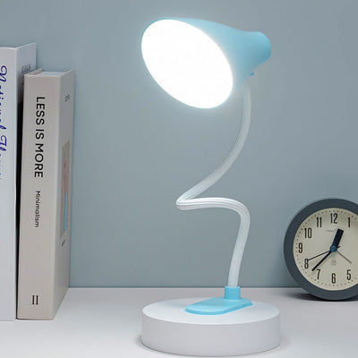 Nordic Modern Plastic Round Foldable LED USB Table Lamp