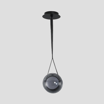 Contemporary Scandinavian Orb Iron Glass LED Pendant Light For Living Room