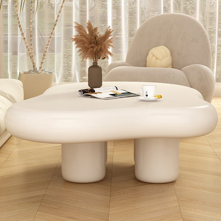 Modern Minimalist Cream Clouds Density Board Coffee Table For Living Room