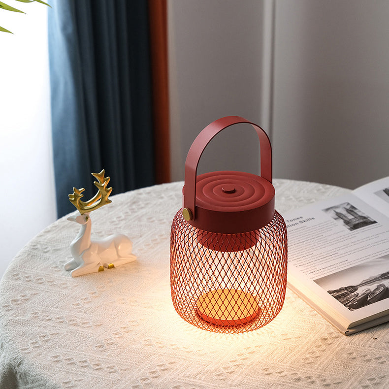 Contemporary Creative Bottle Iron Acrylic LED Table Lamp For Living Room