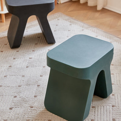 Modern Minimalist Rectangular PE Plastic Low Stool For Living Room