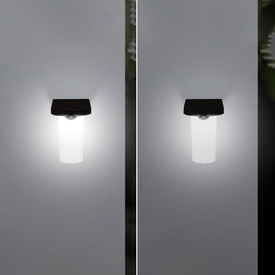 Contemporary Simplicity Solar Waterproof ABS Column LED Outdoor Wall Sconce Lamp For Garden