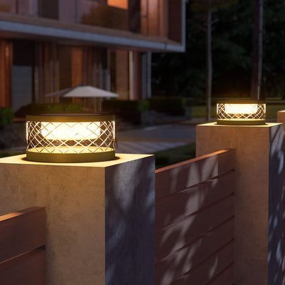 Lumière extérieure solaire ronde de paysage de l'acier inoxydable de simplicité moderne LED pour le jardin 