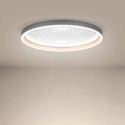 Modern Minimalist Round Fireworks Windmill Acrylic Aluminum LED Flush Mount Ceiling Light For Bedroom