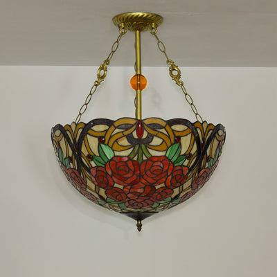 Lustre moderne à 3/4 lumières en verre et cuivre, oiseau orbe du milieu du siècle, lumière d'île pour salle à manger 