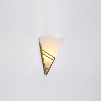 Contemporary Nordic Iron Acrylic Inverted Triangle 1-Light Wall Sconce Lamp For Living Room