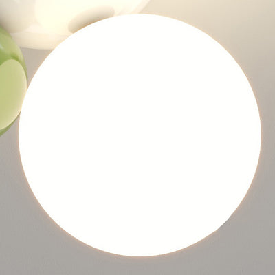 Modern Minimalist Round Sphere Iron Plastic 1-Light Wall Sconce Lamp For Bedroom