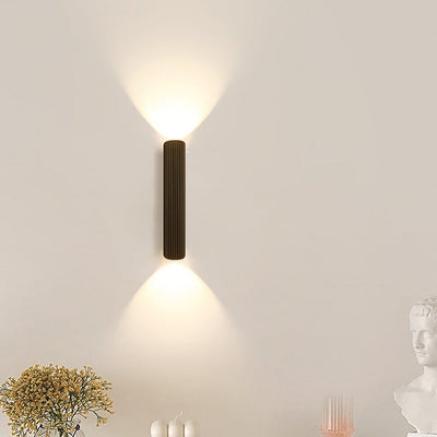 Modern Minimalist Aluminum Roman Column Design Iron LED Wall Sconce Lamp For Living Room