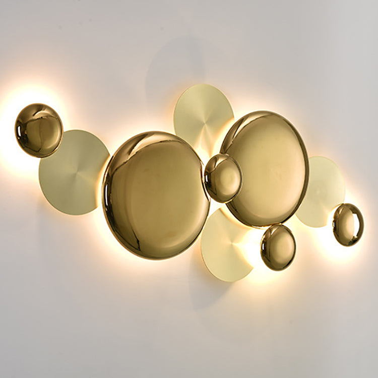 Modern Luxury Metal Round LED Wall Sconce Lamp For Living Room