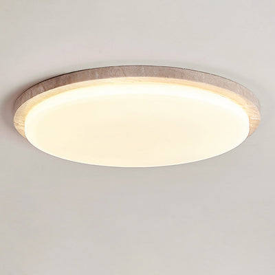 Modern Minimalist Round Steel LED Flush Mount Ceiling Light For Bedroom