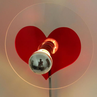 Modern Creative Heart Round Metal Acrylic 1-Light Table Lamp For Bedroom