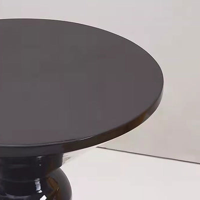 Contemporary Nordic Round Resin Lacquer Side Table For Living Room