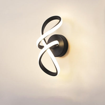 Modern Minimalist Bow Metal Acrylic LED Wall Sconce Lamp For Living Room