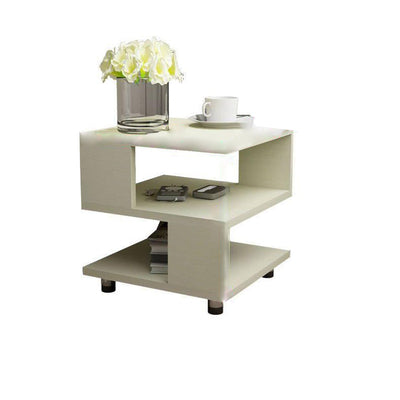 Contemporary Creative Square Cube Plate Side Table 3-Tier For Bedside