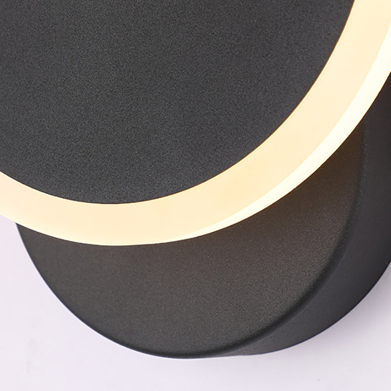 Modern Simplicity Rotatable Round Iron Acrylic LED Wall Sconce Lamp For Bedroom