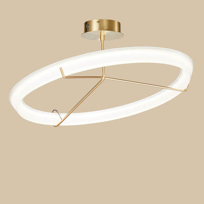 Modern Simplicity Iron Cirque LED Pendant Light For Living Room