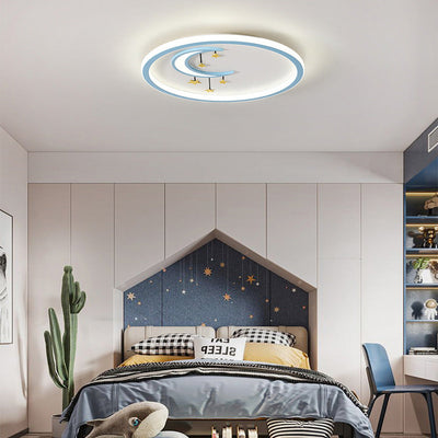 Contemporary Creative Bee Elephant Star Kids Hardware Acrylic LED Flush Mount Ceiling Light For Bedroom