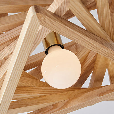 Luminaire suspendu moderne et minimaliste à 1 lumière en forme de triangle créatif 