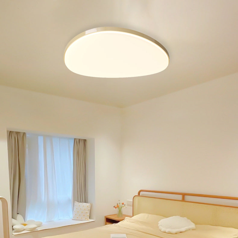 Modern Minimalist Iron Acrylic Round Triangle LED Flush Mount Ceiling Light For Living Room